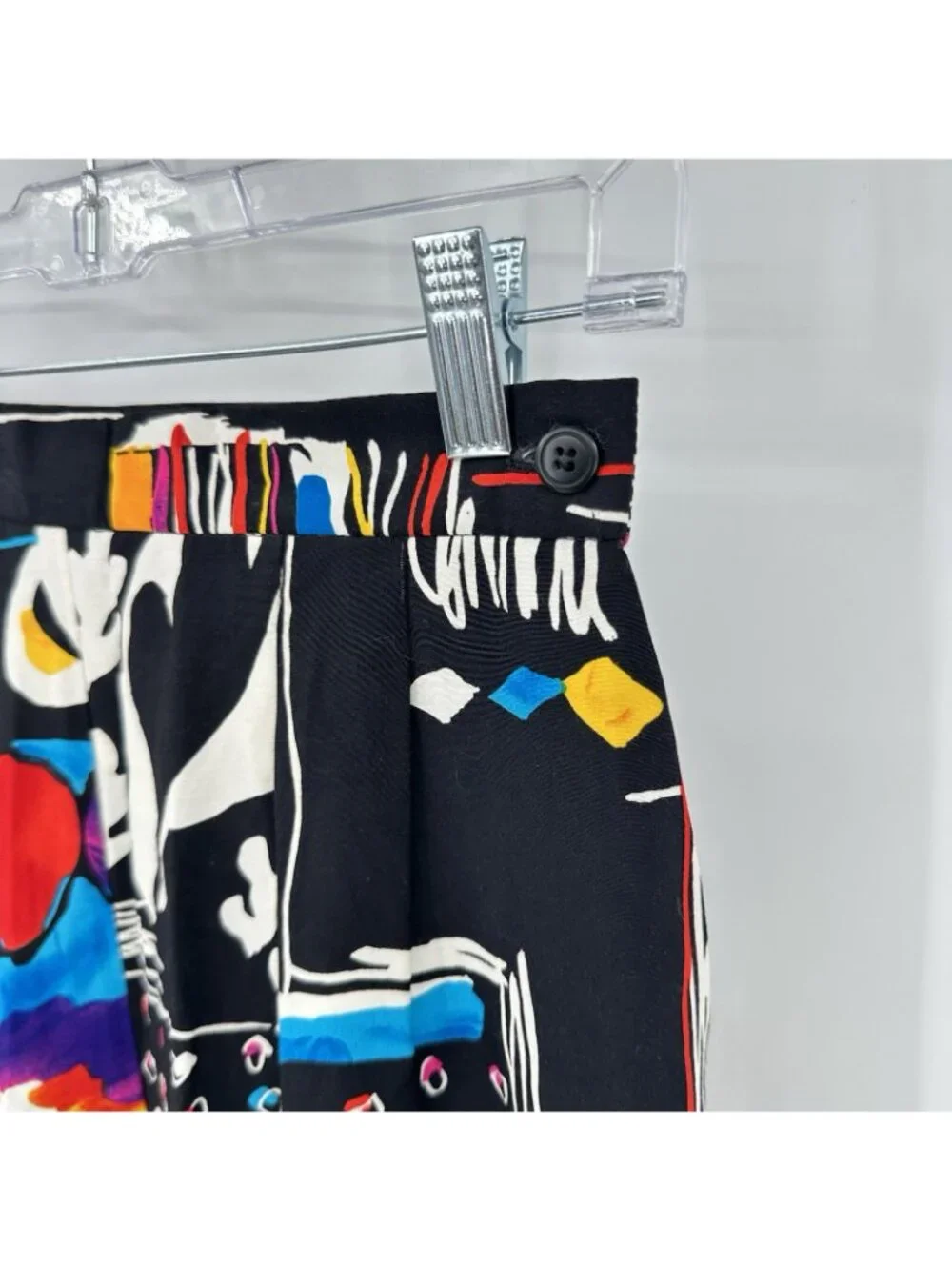 vintage 80s high waisted GRAPHIC PRINT bermuda shorts art teacher downtown girl